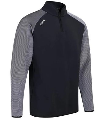 PING Strio Performance men's midlayer sweatshirt, black/white