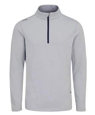 PING Rhodri Half Zip Fleece men's sweatshirt, silver/navy