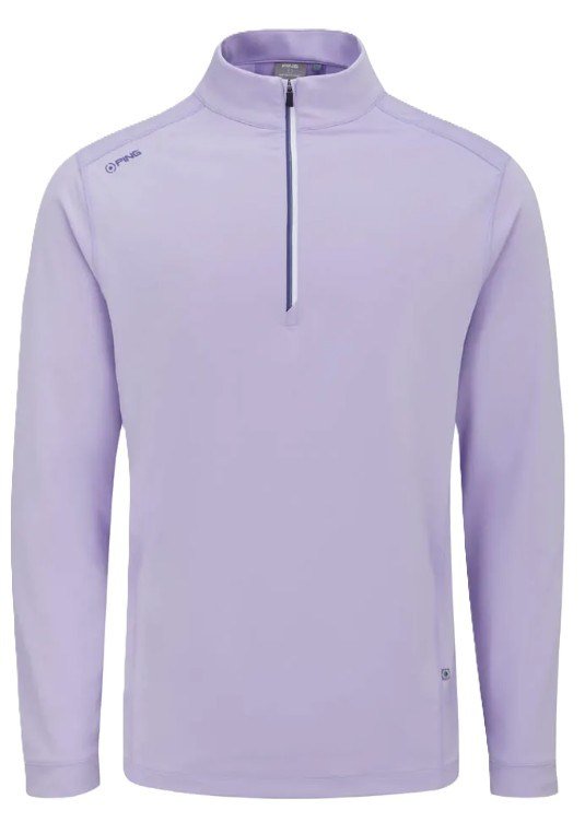 PING Latham Half Zip men's midlayer, purple ash
