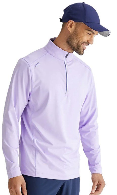 PING Latham Half Zip men's midlayer, purple ash