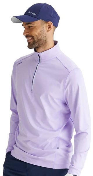 PING Latham Half Zip men's midlayer, purple ash
