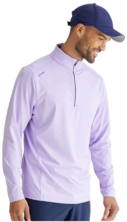 PING Latham Half Zip men's midlayer, purple ash