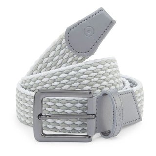 PING Stretch Webbing mens belt, grey/white