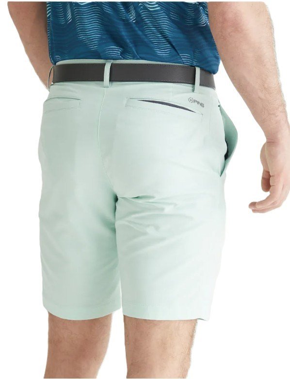 PING Barret men's shorts, misty green marl