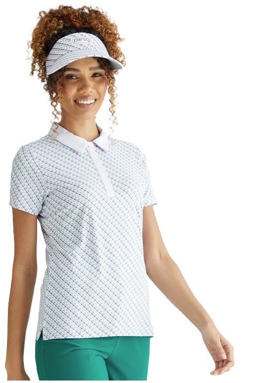 PING Bethany ladies polo, neotheric/white