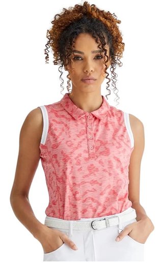 PING Colleen Sleeveless women's polo, sweet pea