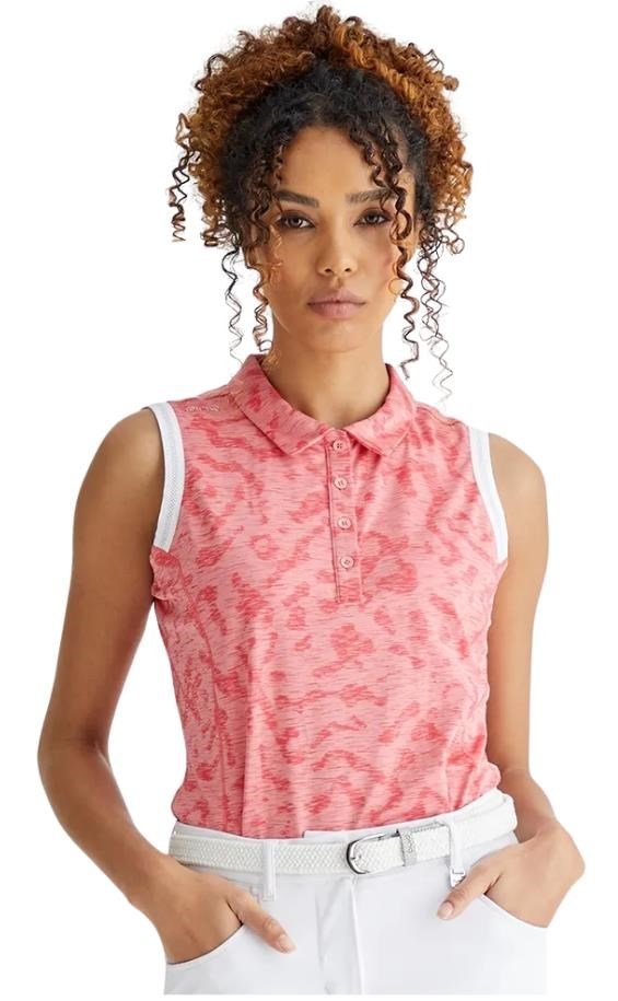 PING Colleen Sleeveless women's polo, sweet pea