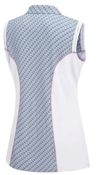 PING Colleen Sleeveless women's polo, neoteric/white