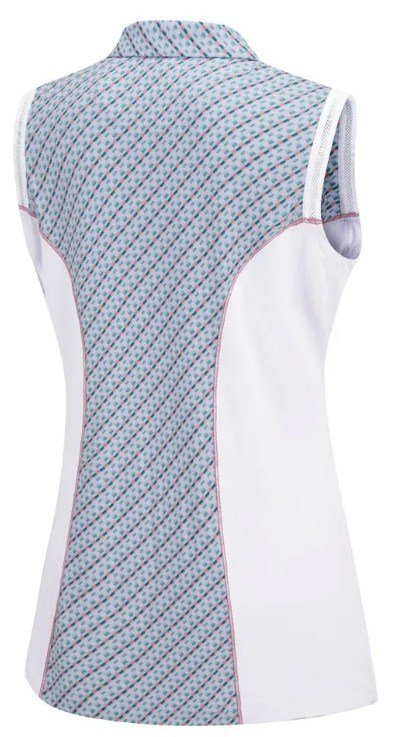PING Colleen Sleeveless women's polo, neoteric/white