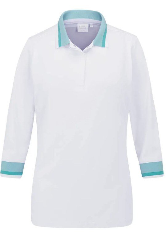 PING Lindsey women's polo, white/bright aqua