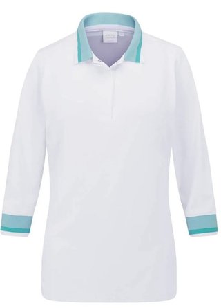 PING Lindsey women's polo, white/bright aqua