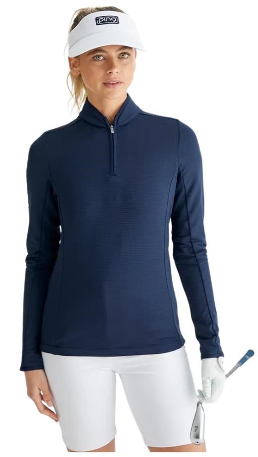 PING Abigale Performance Fleece women's sweatshirt, navy