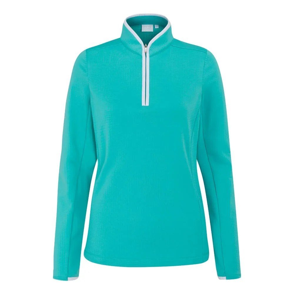 PING Abigale Fleece ladies sweatshirt, bright aqua