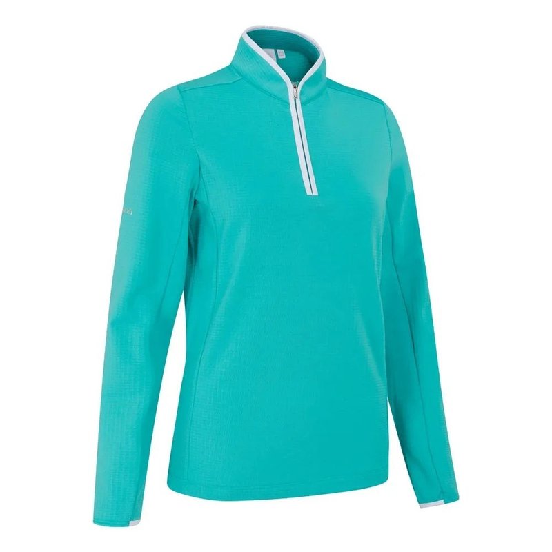 PING Abigale Fleece ladies sweatshirt, bright aqua