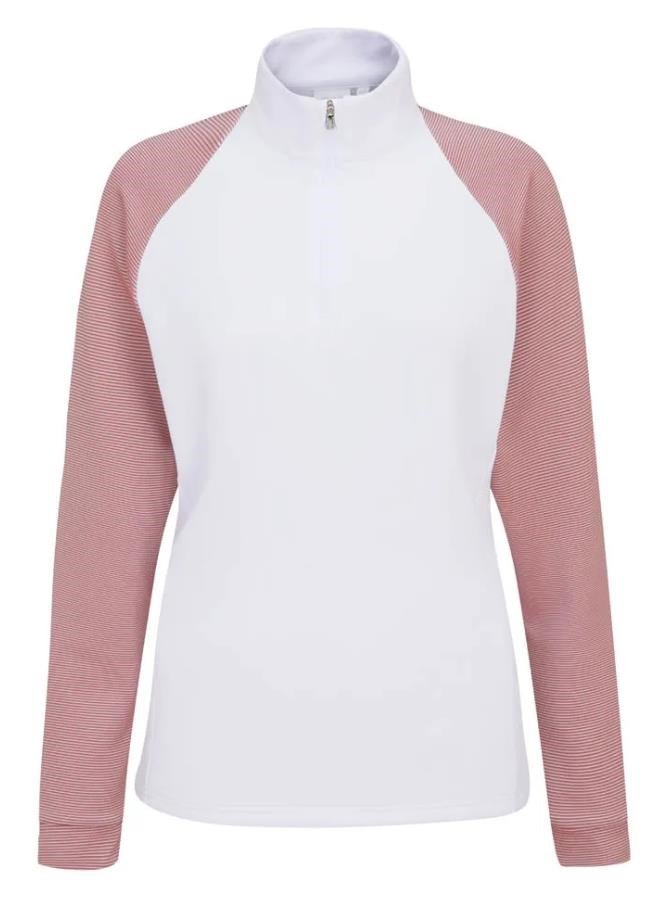 PING Tembi women's sweatshirt, white/sweet pea