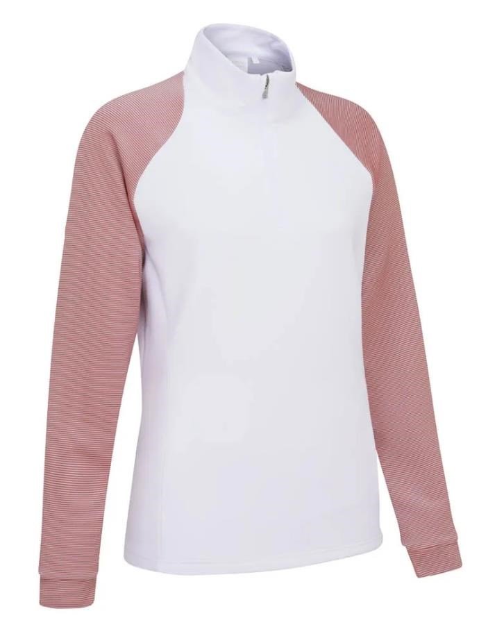 PING Tembi women's sweatshirt, white/sweet pea