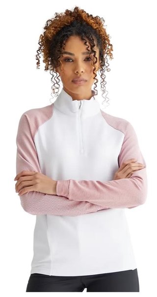 PING Tembi women's sweatshirt, white/sweet pea
