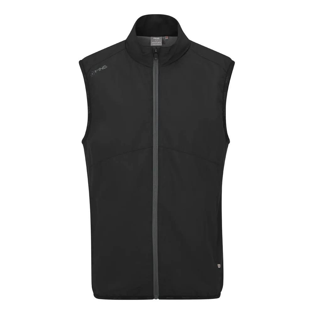 PING Ashbourne men's fleece vest, black/asphalt