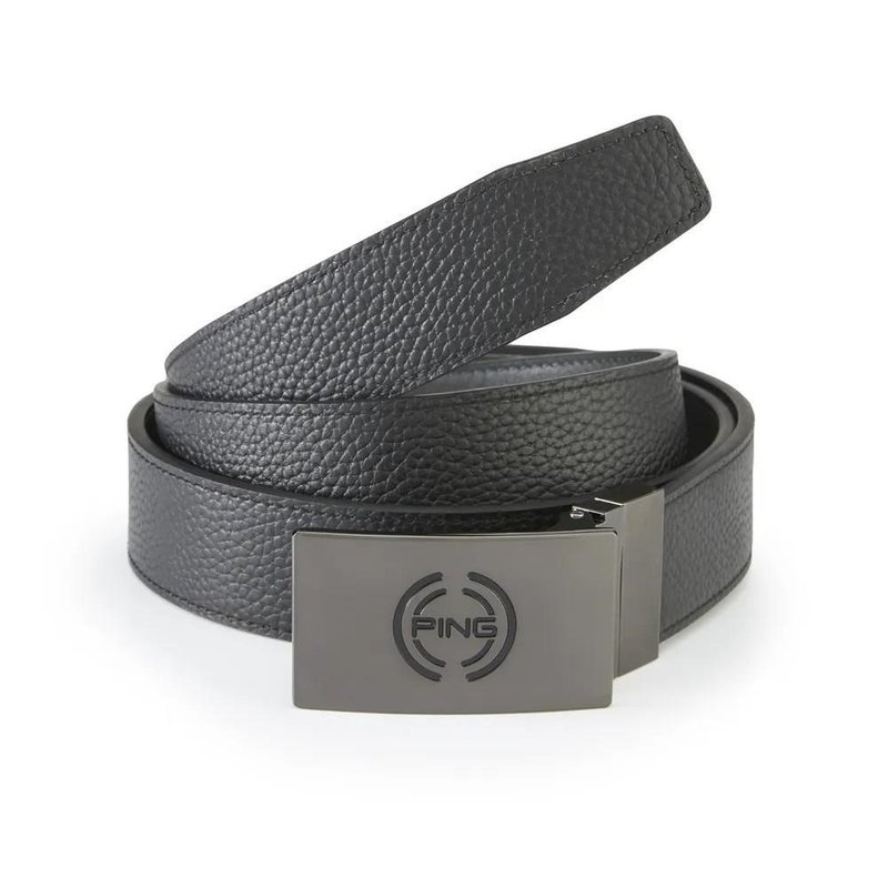 PING Stamp Reversible men's belt, black/asphalt