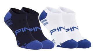 PING No-Show mens socks (2 Pairs), navy/white multi, EU 41-46 (UK 7-11)