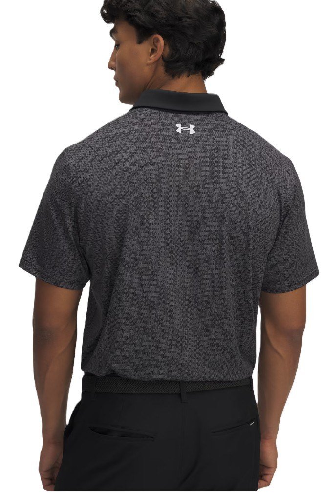 Under Armour T2G Printed men's polo, black/halo gray
