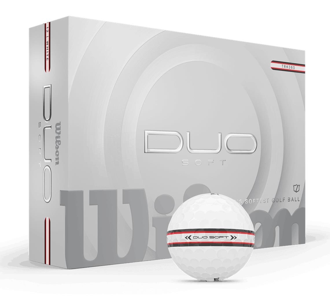Wilson Duo Soft TRK360 golf balls 2025, white/red