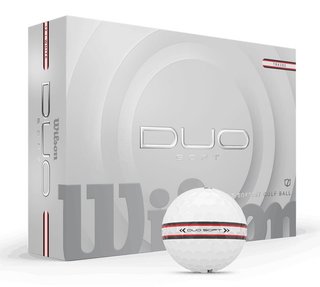 Wilson Duo Soft TRK360 golf balls 2025, white/red