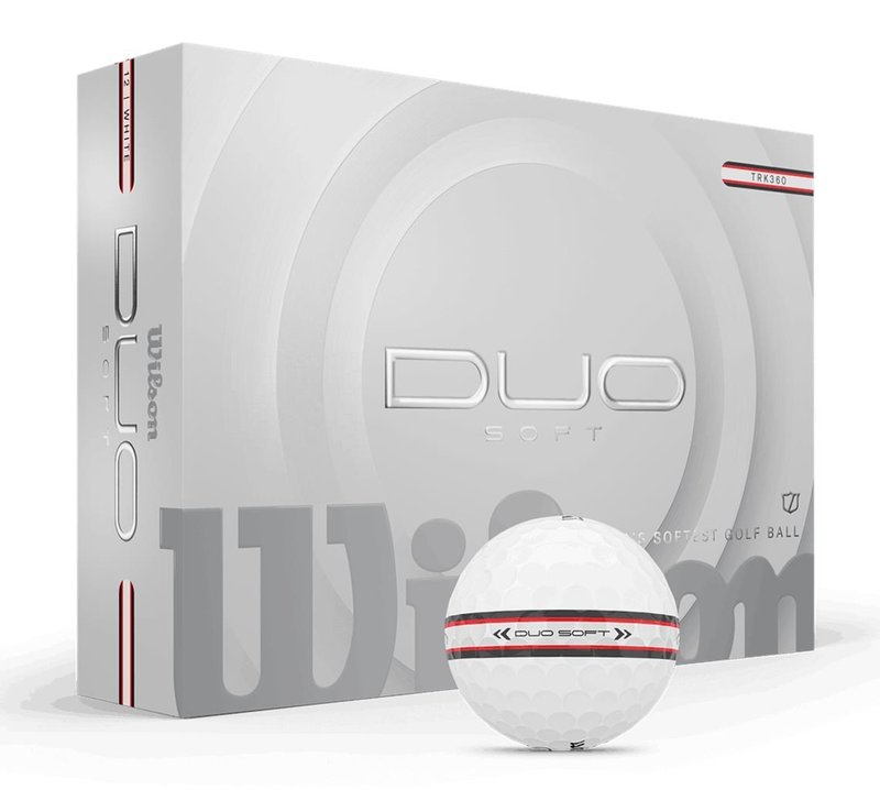 Wilson Duo Soft TRK360 golf balls 2025, white/red