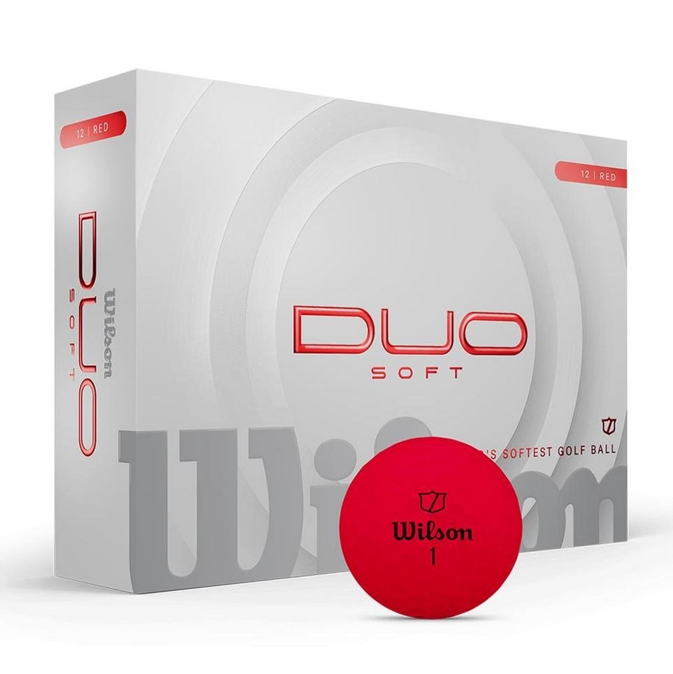 Wilson Duo Soft golf balls, red