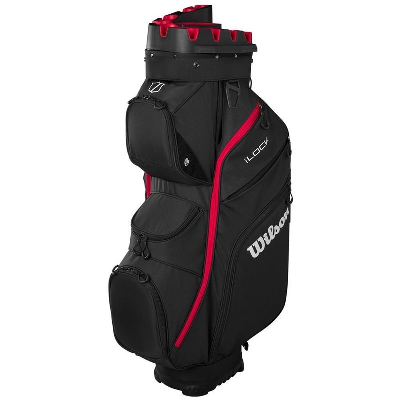 Wilson I Lock cart bag, black/red