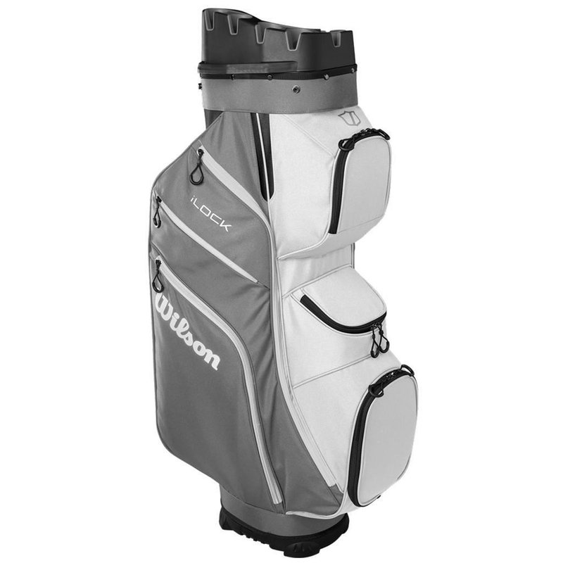 Wilson I Lock cart bag, gray/white/black