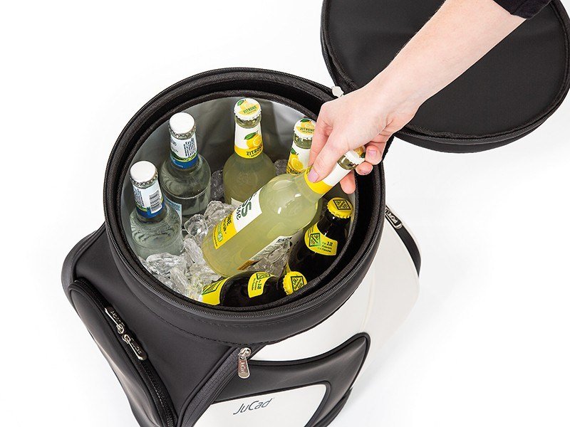 JuCad Jucad stool with cooler, black/white