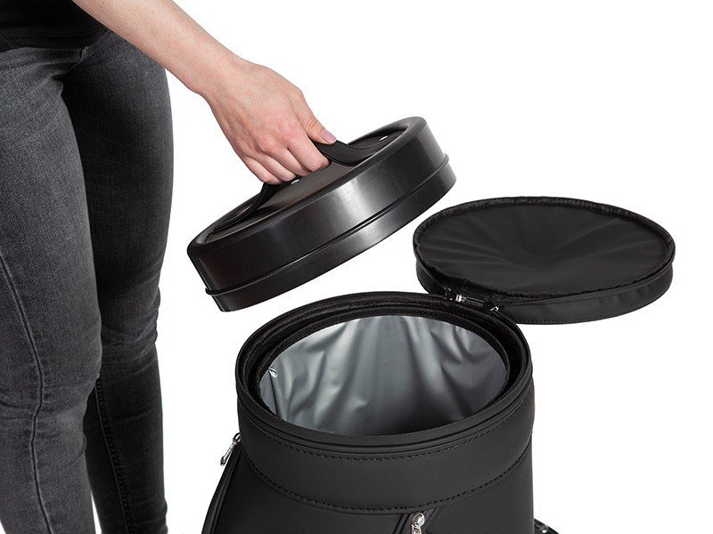 JuCad Jucad stool with cooler, black/white