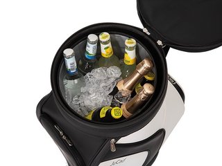 JuCad Jucad stool with cooler, black/white
