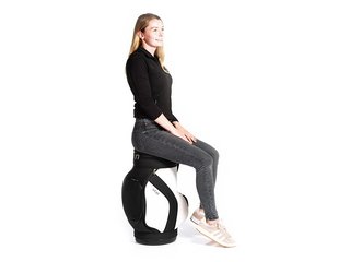JuCad Jucad stool with cooler, black/white