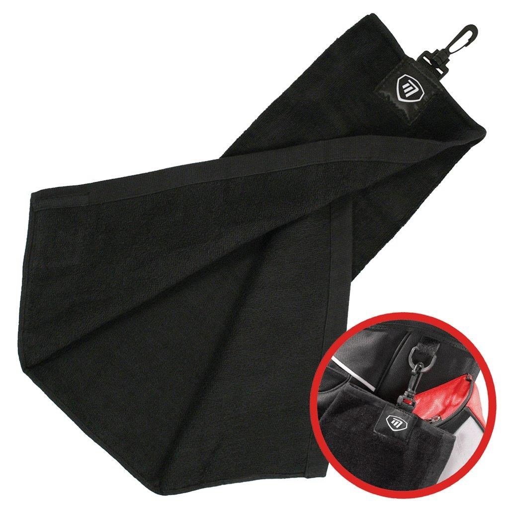 Masters Golf Masters Tri-Fold Golf Towel, Black