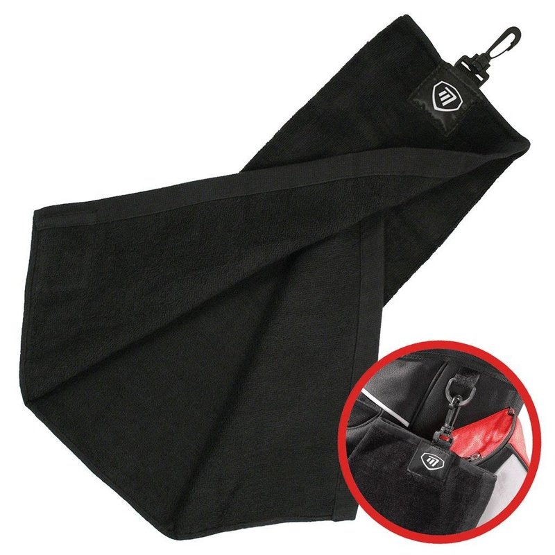 Masters Golf Masters Tri-Fold Golf Towel, Black