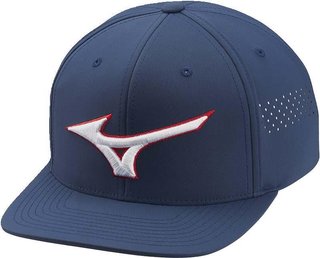 Mizuno Tour Flat Snapback men's golf cap, navy