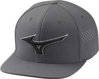Mizuno Tour Flat Snapback men's cap, dark charcoal