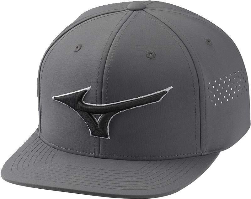 Mizuno Tour Flat Snapback men's cap, dark charcoal