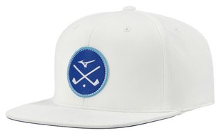 Mizuno Crossed Clubs Snapback golf cap, white