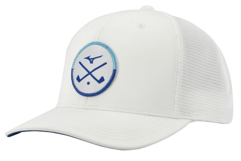 Mizuno Crossed Clubs Meshback men's cap, white