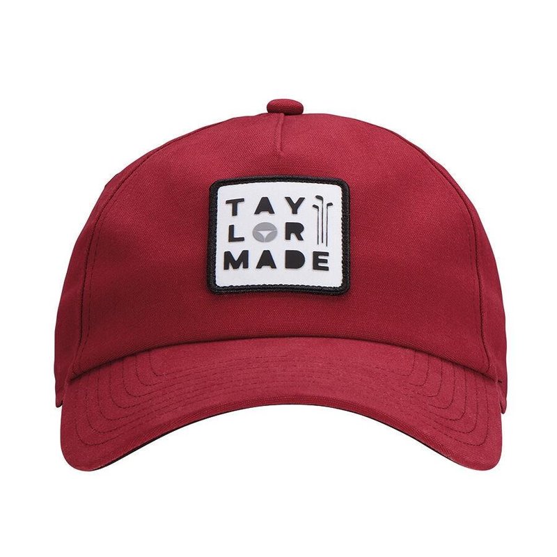 TaylorMade 5 panel golf cap, red