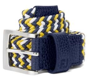 FootJoy Braided unisex belt, navy/white/taxi