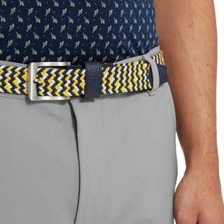 FootJoy Braided unisex belt, navy/white/taxi