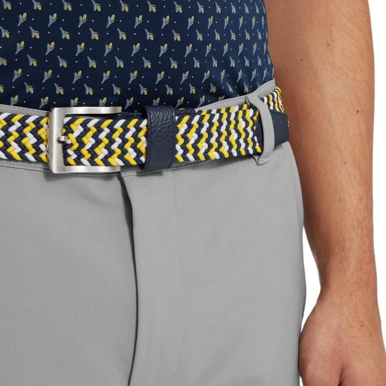 FootJoy Braided unisex belt, navy/white/taxi