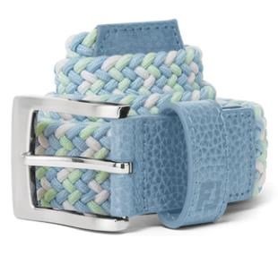 FootJoy Braided unisex belt, blue/white/pistachio