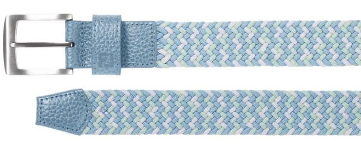 FootJoy Braided unisex belt, blue/white/pistachio