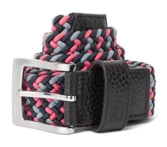 FootJoy Braided unisex belt, black/pink