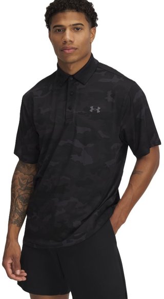 Under Armour Playoff 3.0 Printed men's polo, black